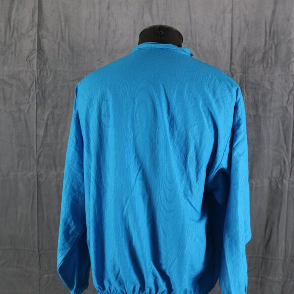 Vintage Surf Style Pullover - Blue Reflective Windbreaker - Men's XL - Picture 5 of 7